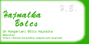 hajnalka bolcs business card